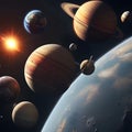 Deep space planets Royalty Free Stock Photo