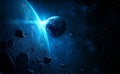 Deep space planets, supernova wallpaper, star birth. NASA images. Royalty Free Stock Photo