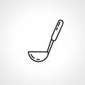 deep spoon line icon. cooking deep spoon icon