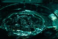 396.Deep Teal Water Splash Texture Royalty Free Stock Photo