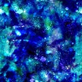 Deep Tie Dye Ink Splat Pattern in Blue Royalty Free Stock Photo