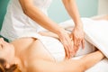 Deep tissue massage at a spa Royalty Free Stock Photo