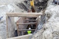 Deep trench shoring to avoid risks of landslide