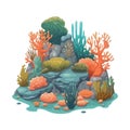Deep underwater reef a colorful aquatic scene Royalty Free Stock Photo