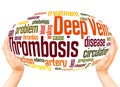 Deep Vein Thrombosis word hand sphere cloud concept