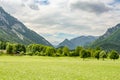 Deep view over the europe alps