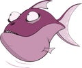 Deep water fish. Cartoon Royalty Free Stock Photo