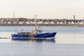 Deep water lobster boat Direction homebound Royalty Free Stock Photo