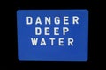 Deep water sign Royalty Free Stock Photo