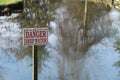 Deep Water Warning Sign.