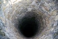 Deep water well in the town, inside. Slovakia Royalty Free Stock Photo