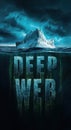 The Deep Web Concept art. Unveiling the Deep Web: Exploring the Hidden Layers of the Internet Beneath the Surface of the Iceberg Royalty Free Stock Photo