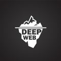 Deep web icon on black background