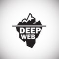 Deep web icon on white background