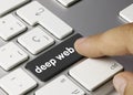 Deep web. - Inscription on Black Keyboard Key Royalty Free Stock Photo