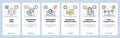 Deep web website and mobile app onboarding screens vector template