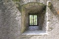 Deep Window Well in Castle