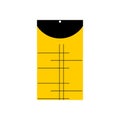 Deep Yellow Background Black Color Design Work On Clothing Tag Industrial Factories Use On Clothing Tag Design.