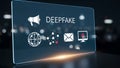 Deepfake Artificial Intelligence Screen, Digital Communication Technology Concept Royalty Free Stock Photo