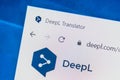 Deepl.com Web Site. Selective focus. Royalty Free Stock Photo