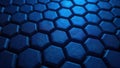 Deeply hued hexagonal patterns create an abstract, textured background of interconnected geometric forms casting subtle shadows Royalty Free Stock Photo