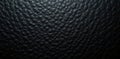 Deeply textured black leather, fine grain visible , macro, black leather Royalty Free Stock Photo