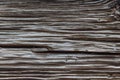 Deeply weathered grain in old exterior wood plank