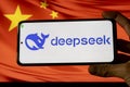 DeepSeek. Artificial intelligence. CHATGPT. Artificial intelligence chat. Application design. Royalty Free Stock Photo
