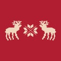 Christmas reindeer pixel art