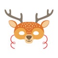 Deer Animal Head Mask, Kids Carnival Disguise Costume Element