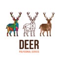 Deer low poly design Royalty Free Stock Photo