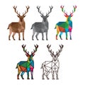 Deer low poly design Royalty Free Stock Photo