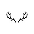 Deer antler icon logo vector illustration Royalty Free Stock Photo