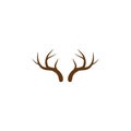 Deer antler ilustration logo vector Royalty Free Stock Photo