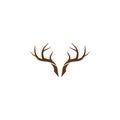 Deer antler ilustration logo vector