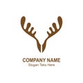 Deer antler logo icon illustration design vector Royalty Free Stock Photo