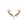 Deer antler logo icon illustration design vector Royalty Free Stock Photo