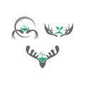 Deer antler logo icon illustration design vector Royalty Free Stock Photo