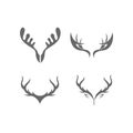 Deer antler logo icon illustration design vector Royalty Free Stock Photo