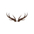 Deer antler logo vector icon illustration Royalty Free Stock Photo