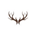 Deer antler logo vector icon illustration Royalty Free Stock Photo