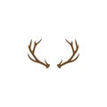 Deer Antlers Logo Template Illustration Design Royalty Free Stock Photo