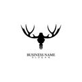 Deer Antlers Logo Template Illustration Design Royalty Free Stock Photo