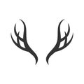 Deer Antlers Logo Template Illustration Design. Vector EPS 10 Royalty Free Stock Photo