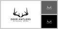 Deer antlers vector design template Royalty Free Stock Photo