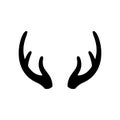 Deer antlers on a white background. illustration. Icon Royalty Free Stock Photo