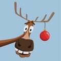 Deer with ball for christmas tree