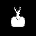 Deer on board icon isolated on dark background Royalty Free Stock Photo