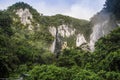 Deer Cave Cliff Mulu National Park Borneo Royalty Free Stock Photo