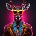 Deer character portrait ai generated image